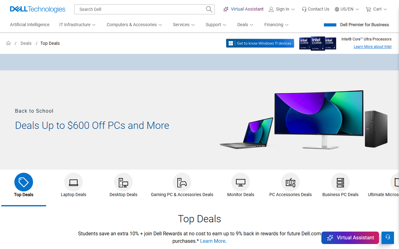 Dell sponsor landing page advertised on TED Talks Daily