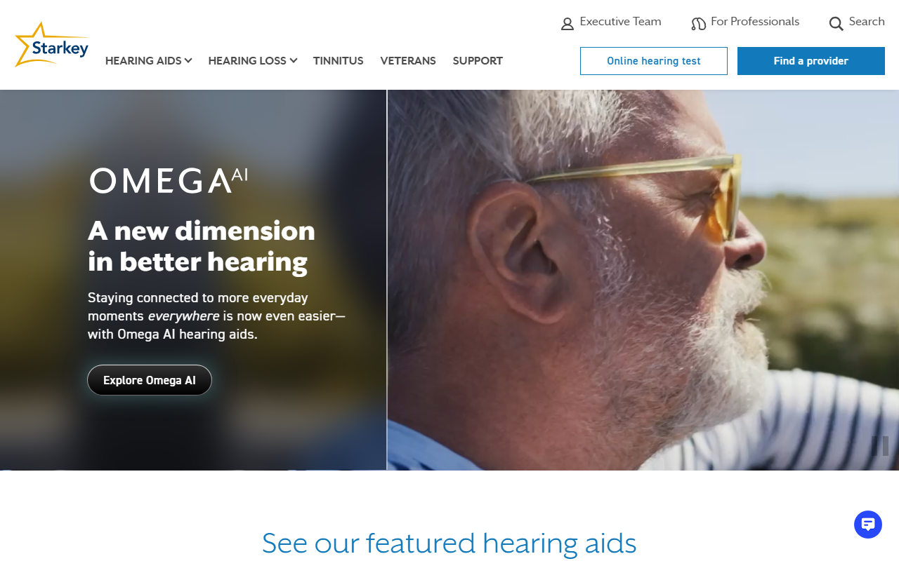 Starkey sponsor landing page advertised on The Power Trip