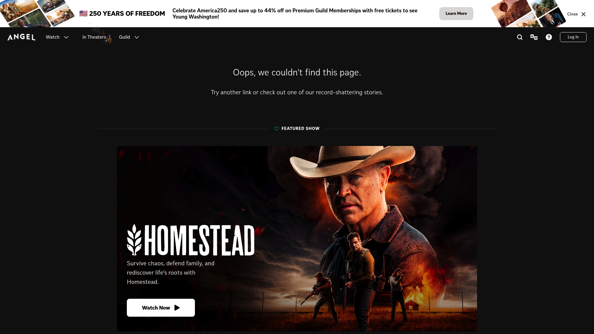 Angel sponsor landing page advertised on The Rubin Report