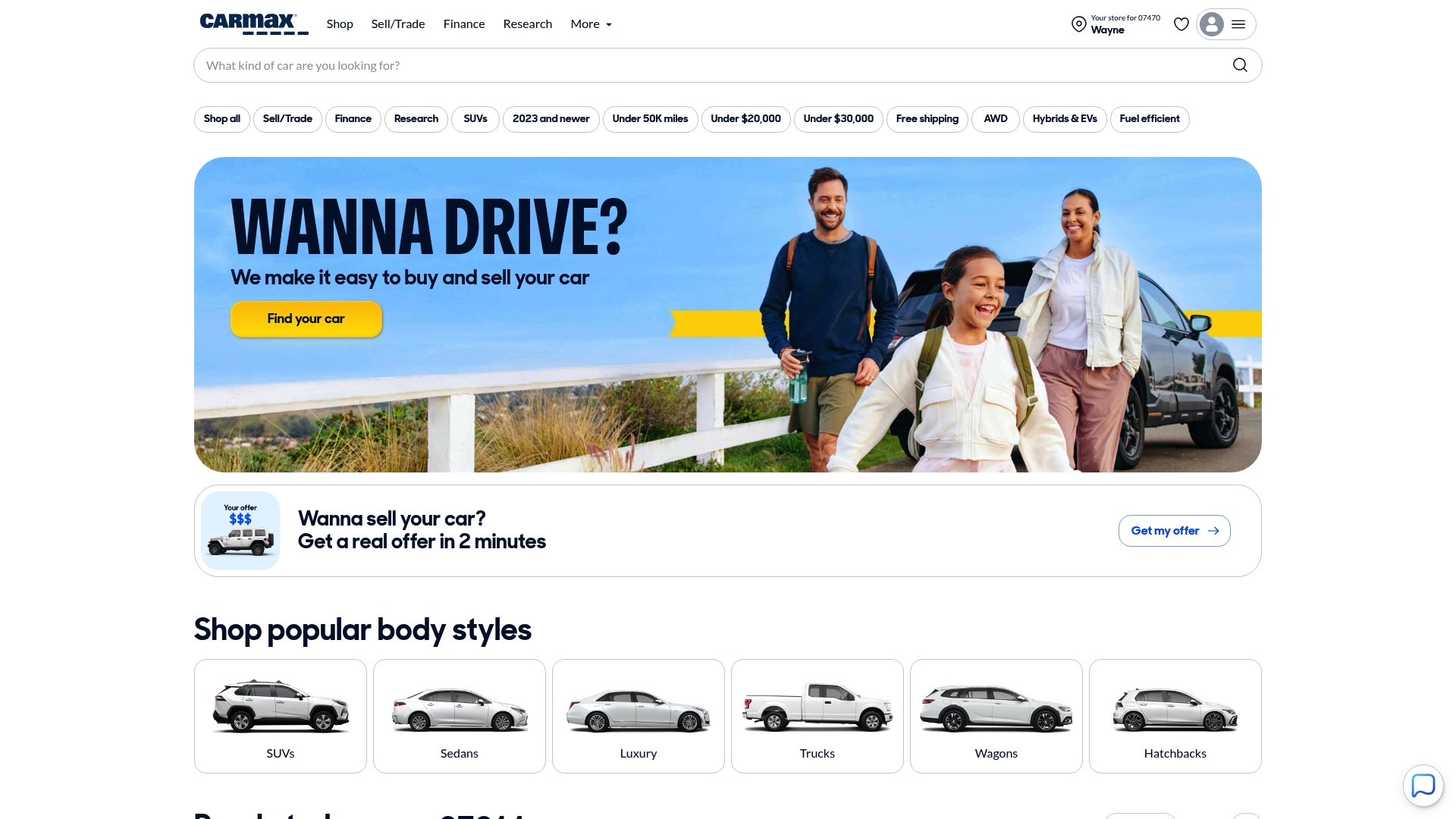CarMax sponsor landing page advertised on Armstrong & Getty On Demand