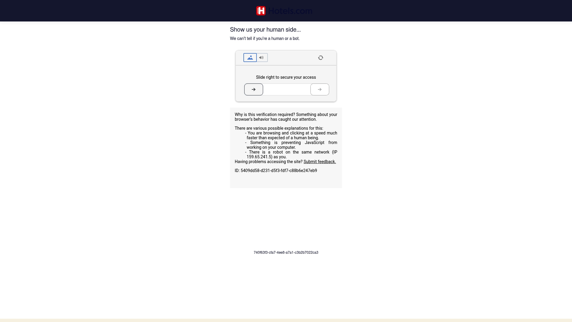 hotels.com sponsor landing page advertised on Freakonomics Radio