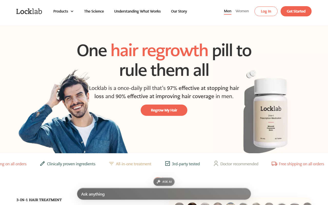 Lock Lab sponsor landing page advertised on Dr. Bob Martin Show
