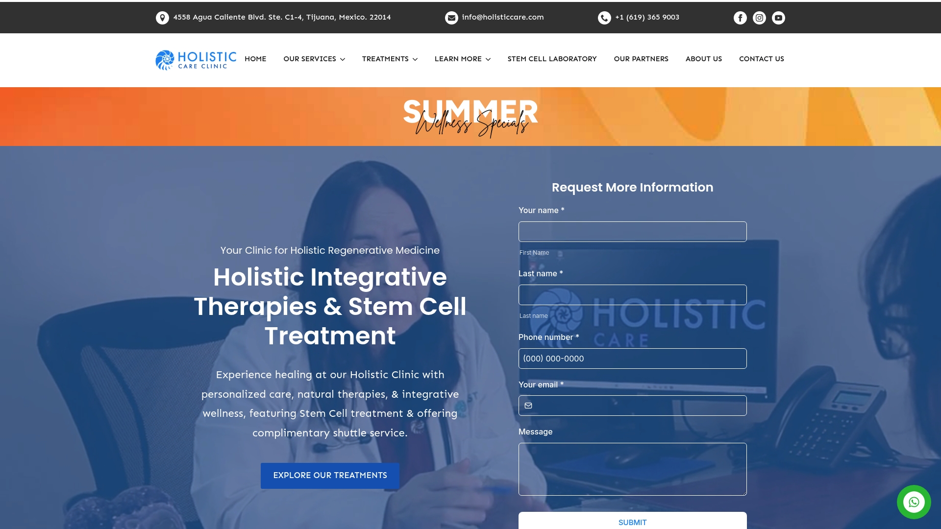 American Holistic Care Center sponsor landing page advertised on Dr. Bob Martin Show