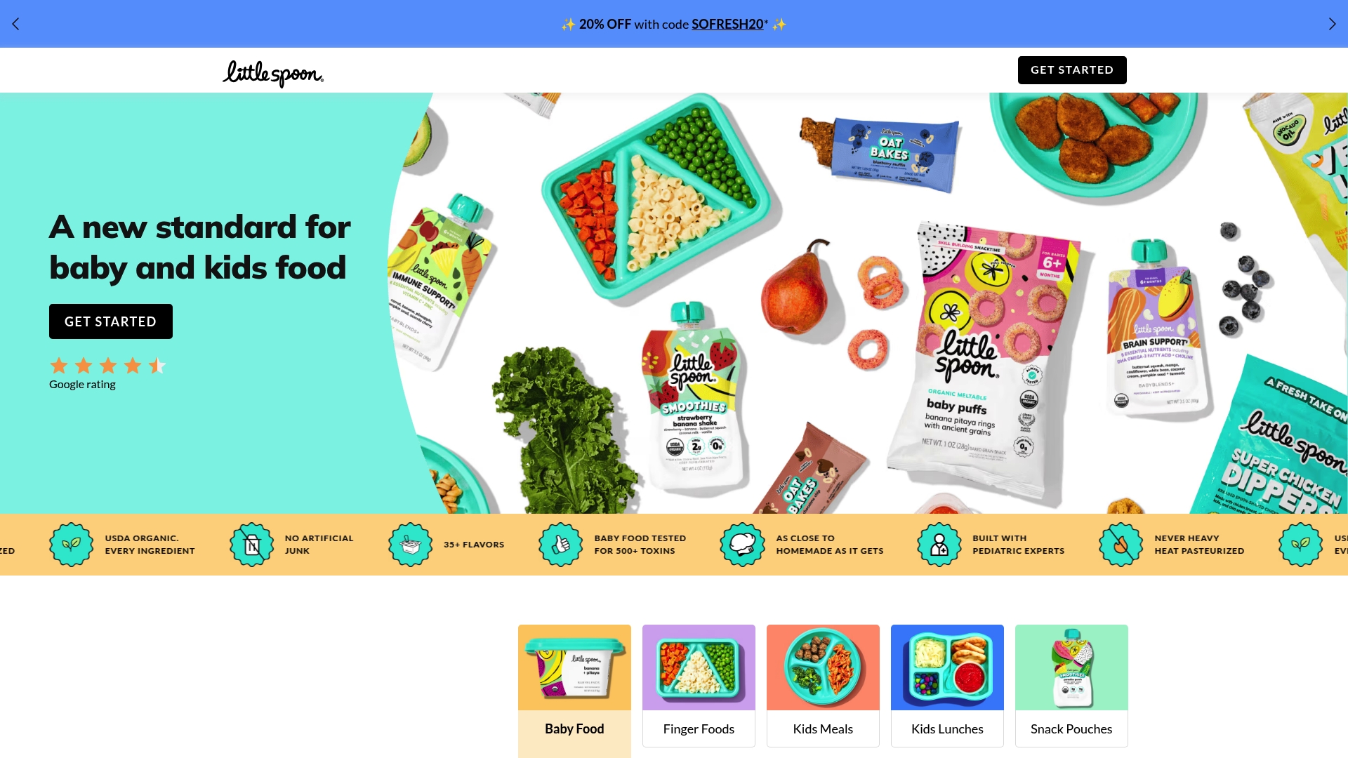 Little Spoon sponsor landing page advertised on Two Girls One Ghost
