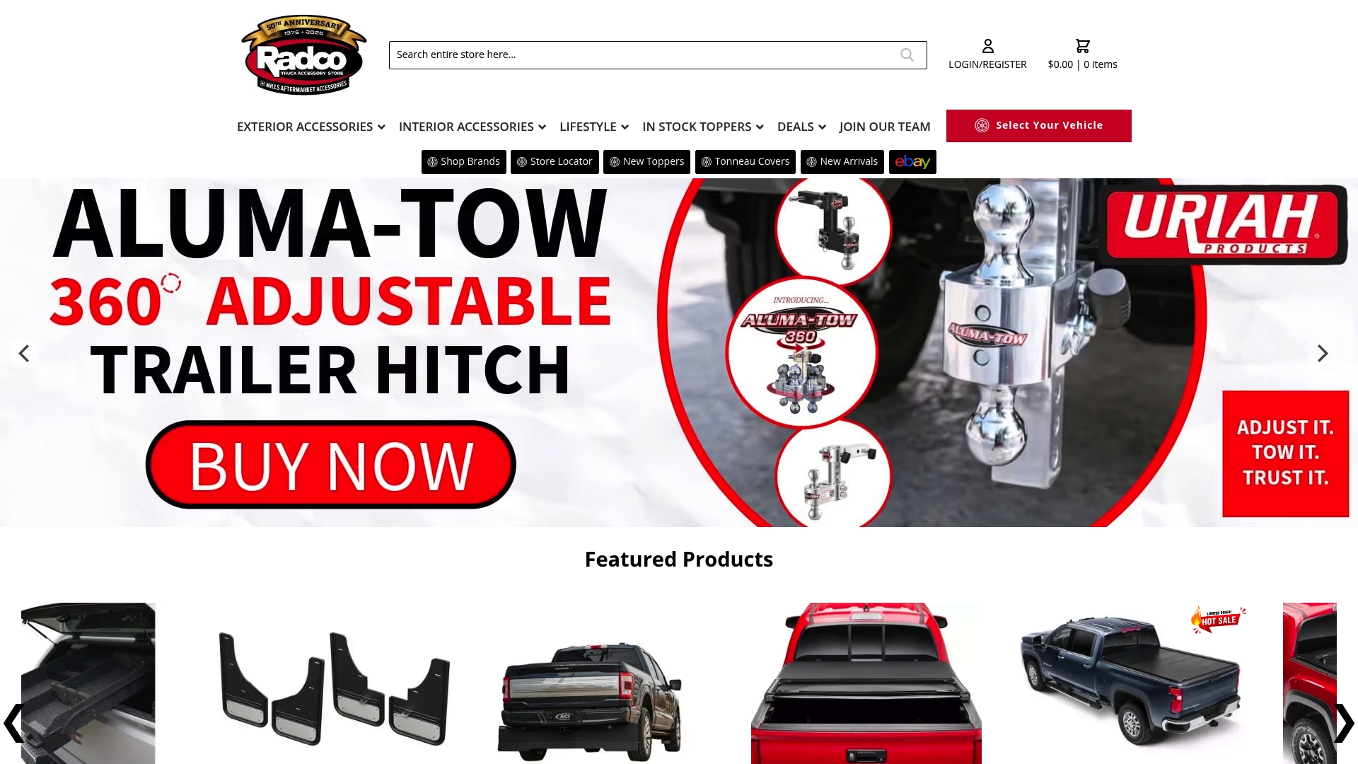 Radco sponsor landing page advertised on The Power Trip