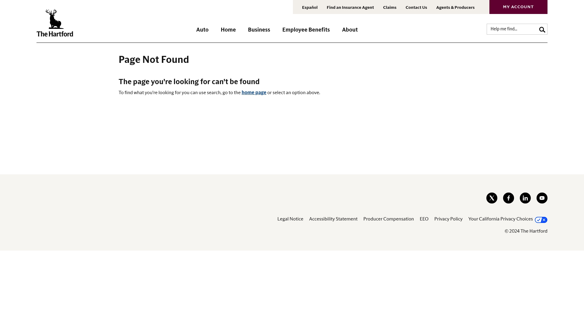 The Hartford sponsor landing page advertised on Odd Lots