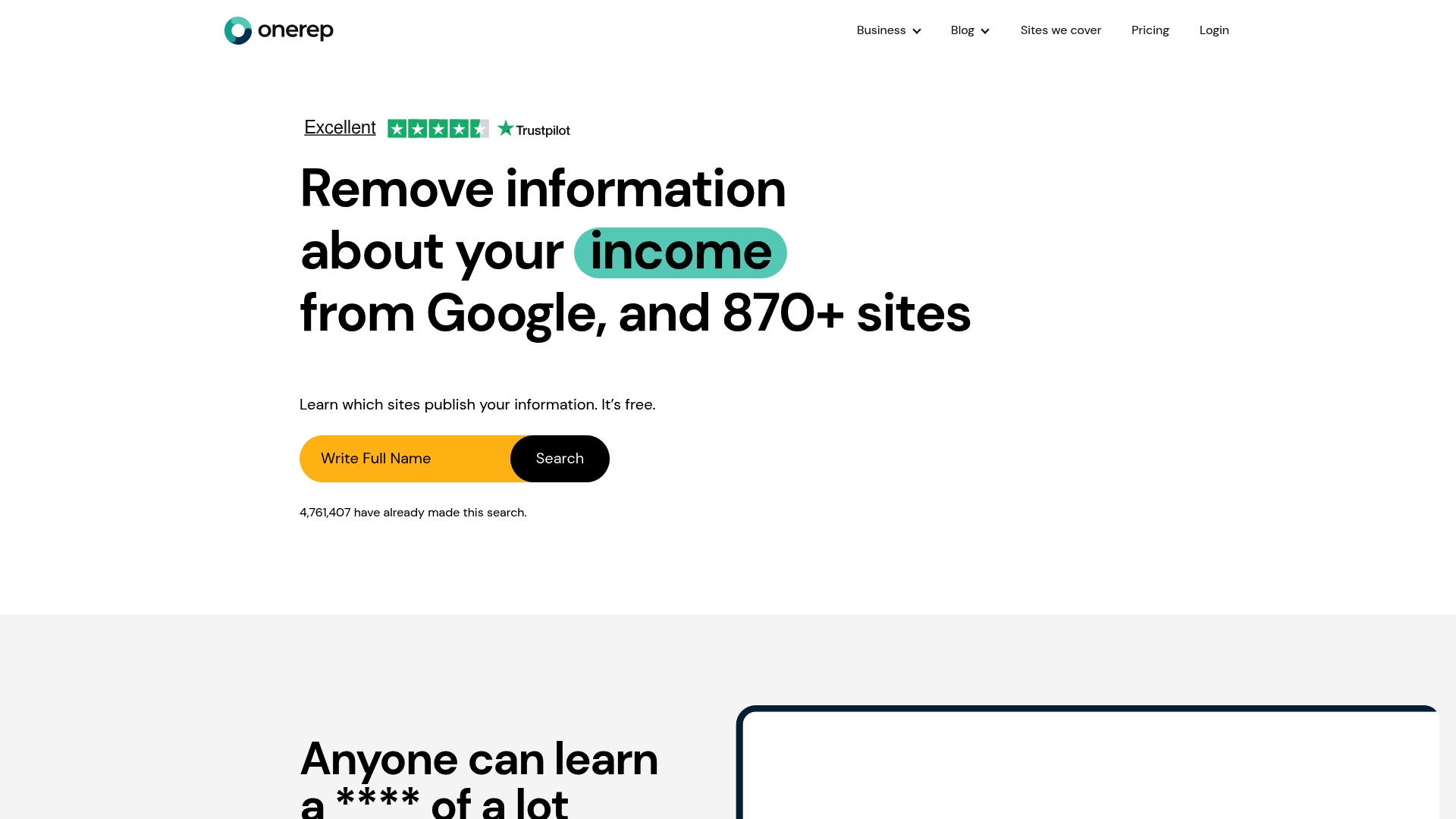 OneRep sponsor landing page advertised on TechStuff