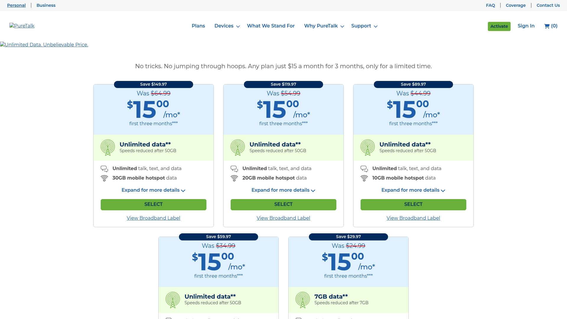 Pure Talk sponsor landing page advertised on Mark Levin Podcast