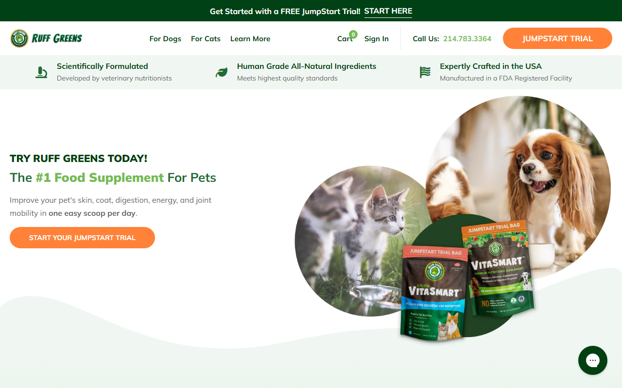Ruff Greens sponsor landing page advertised on Armstrong & Getty On Demand