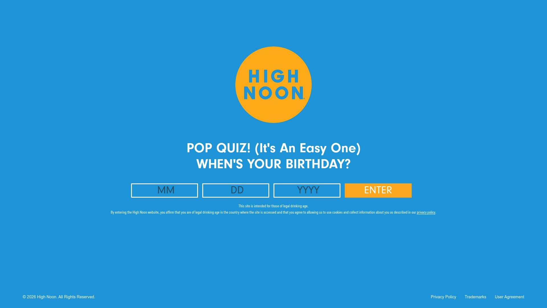 High Noon sponsor landing page advertised on No Laying Up - Golf Podcast