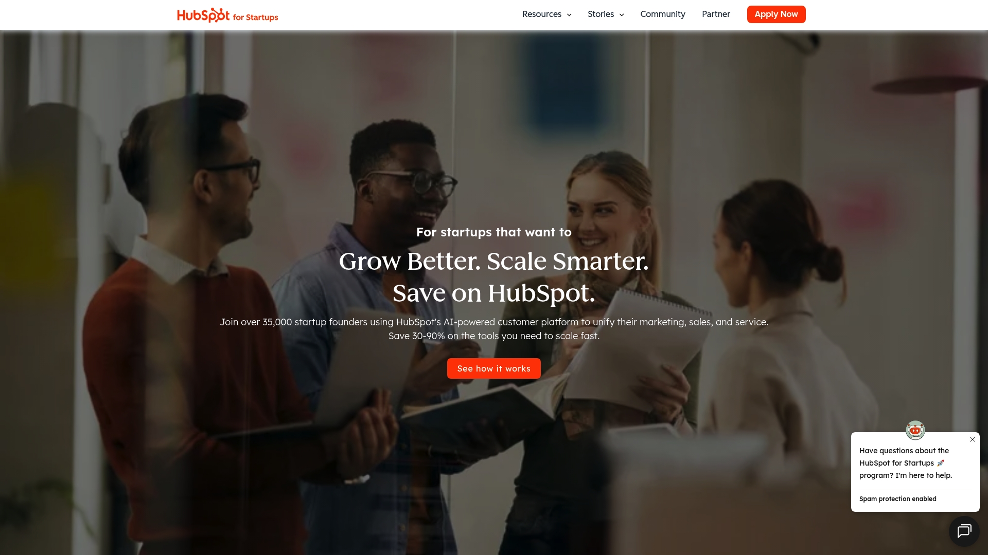 HubSpot sponsor landing page advertised on David Senra