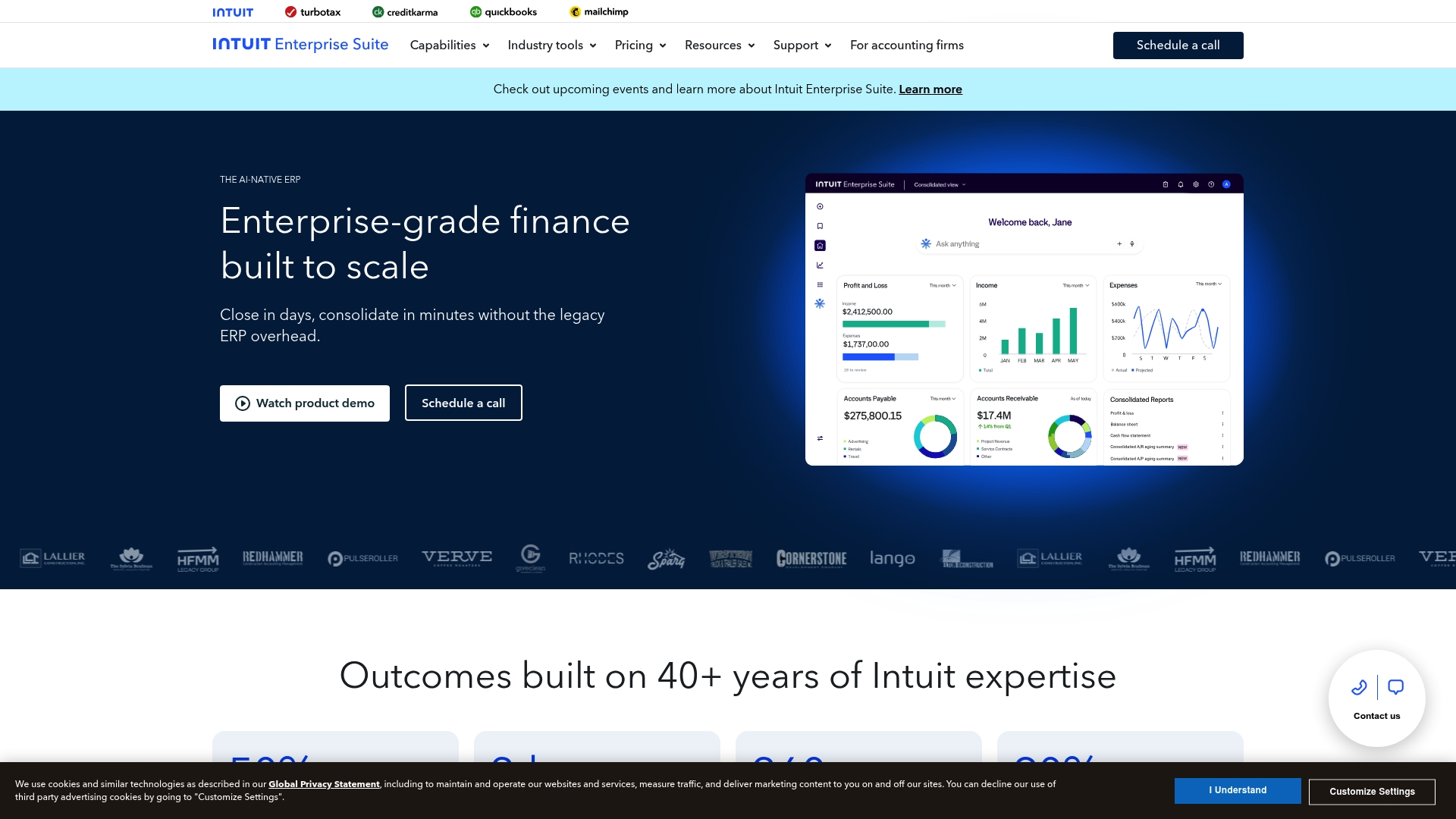 Intuit sponsor landing page advertised on The MeidasTouch Podcast