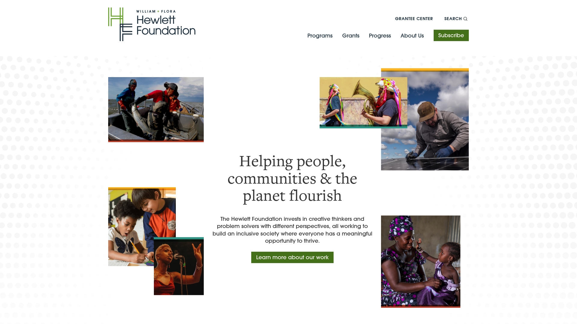 William and Flora Hewlett Foundation sponsor landing page advertised on Life Kit