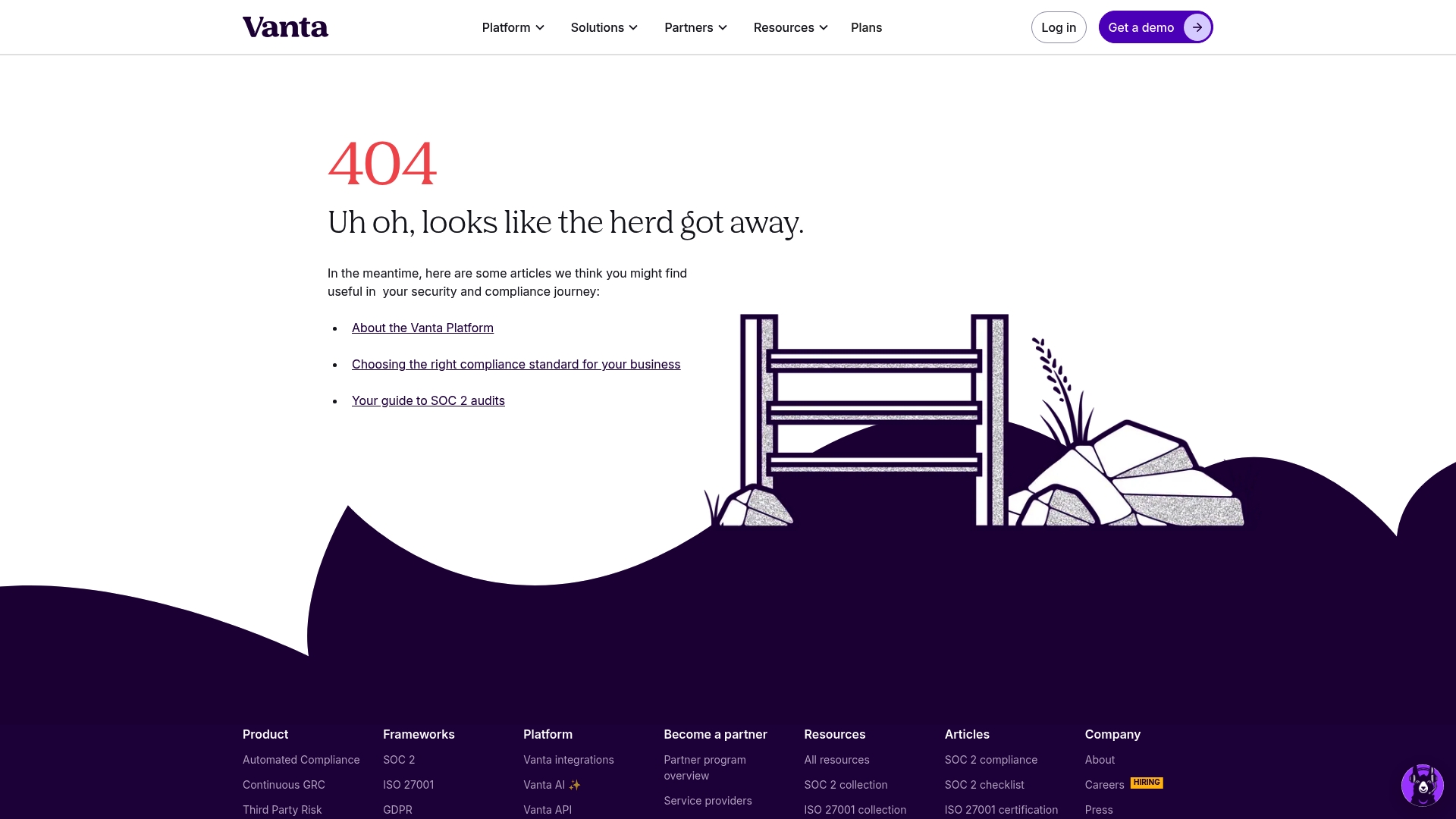 Vanta sponsor landing page advertised on The Prof G Pod with Scott Galloway