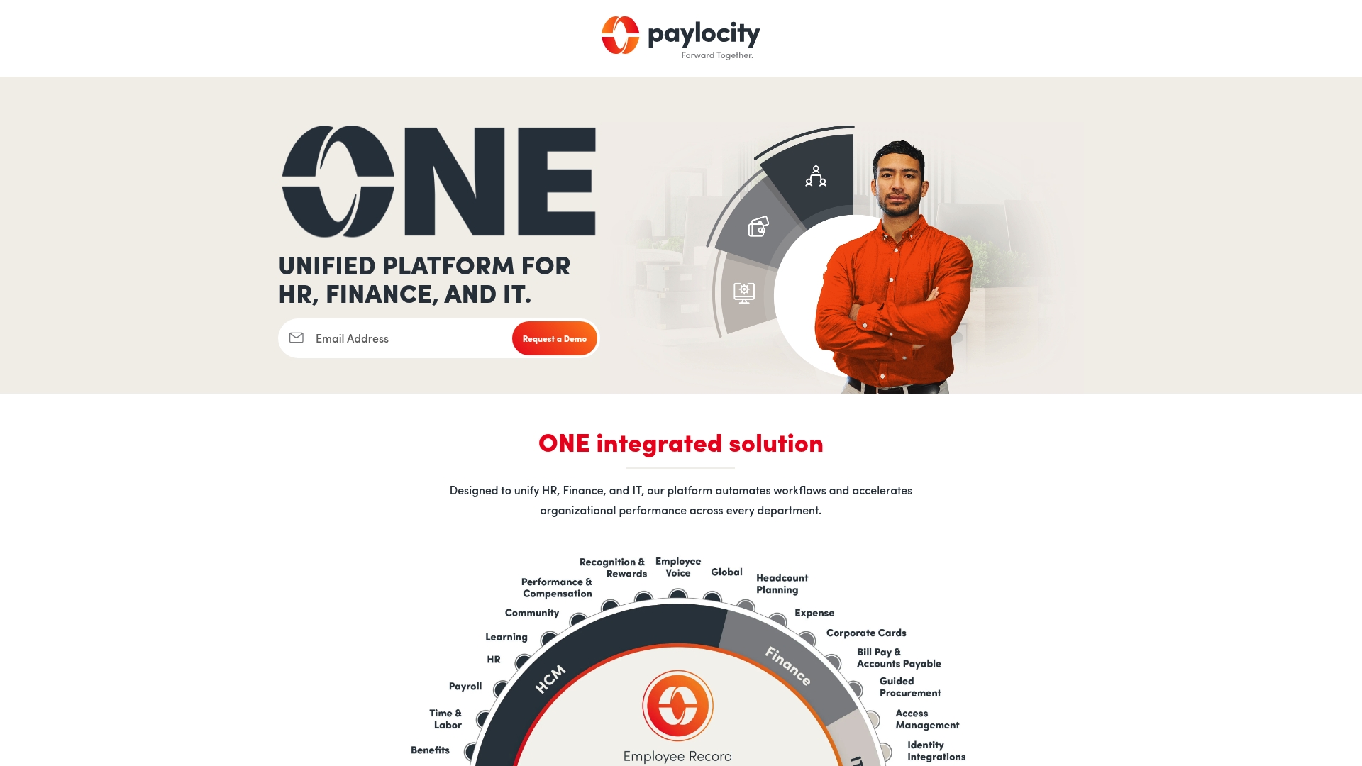 Paylocity sponsor landing page advertised on How to Be a Better Human