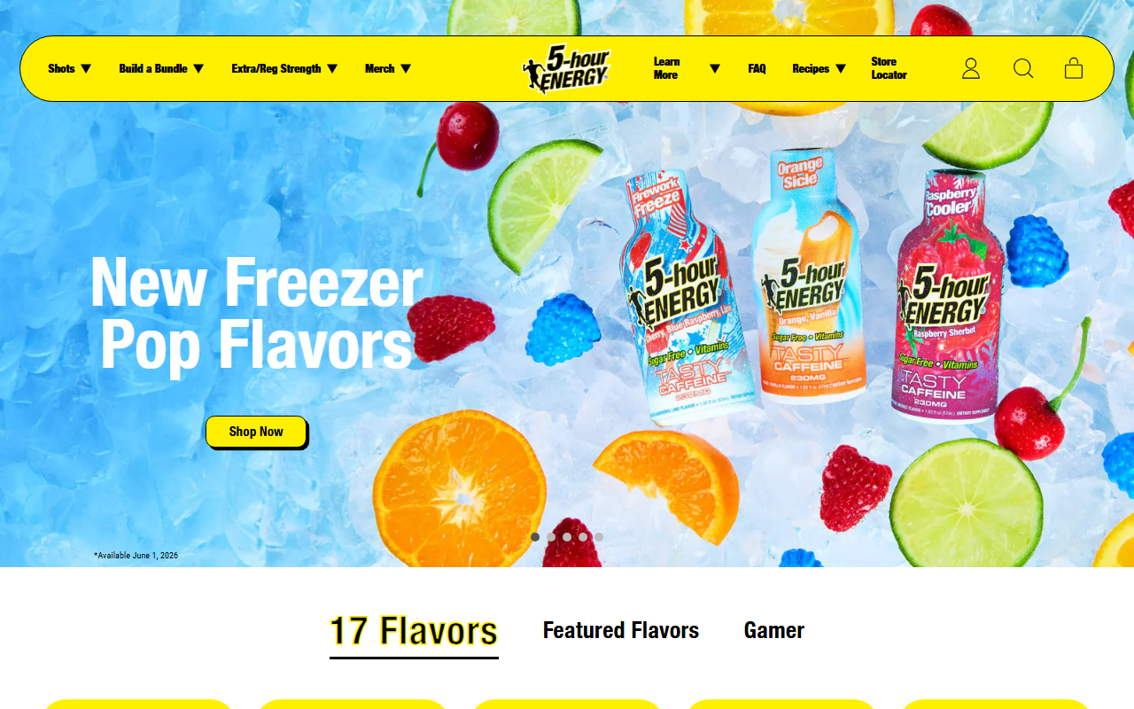 5-Hour Energy sponsor landing page advertised on First Take