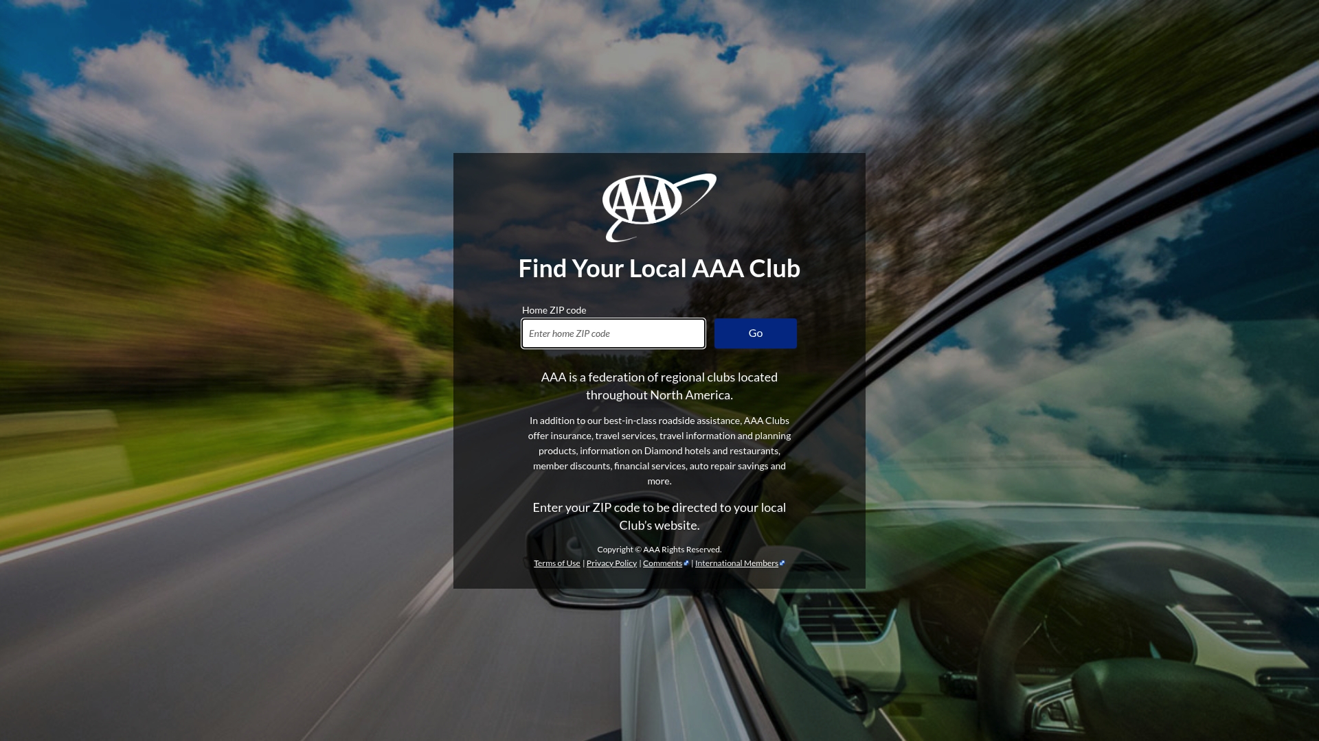 AAA sponsor landing page advertised on Bigfoot Society