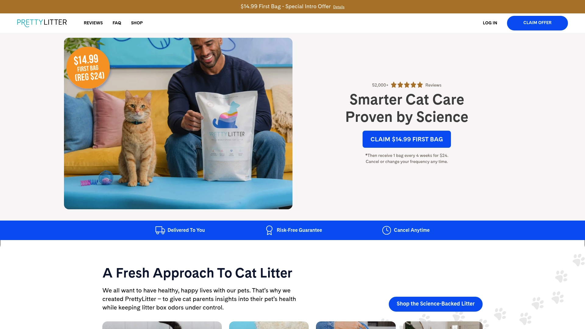 Pretty Litter sponsor landing page advertised on The Beat with Ari Melber