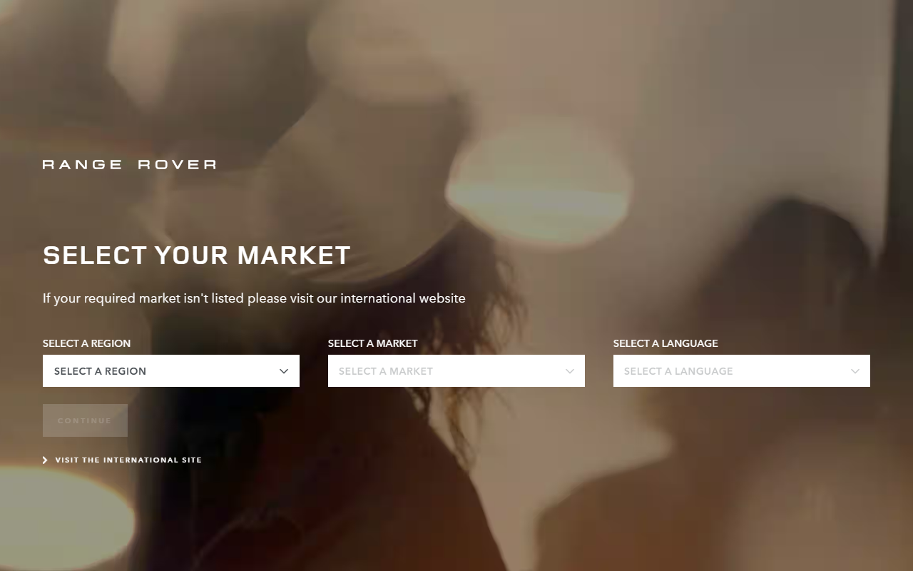 Range Rover sponsor landing page advertised on Get Started Investing