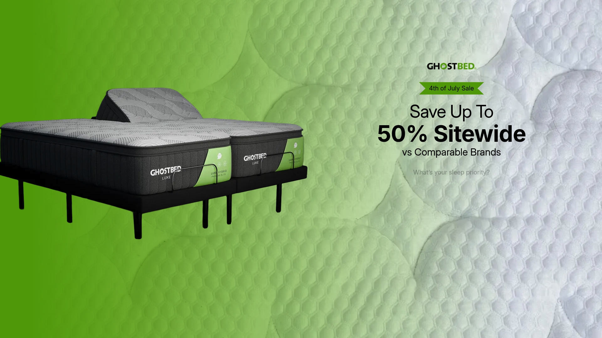 GhostBed sponsor landing page advertised on The Team House