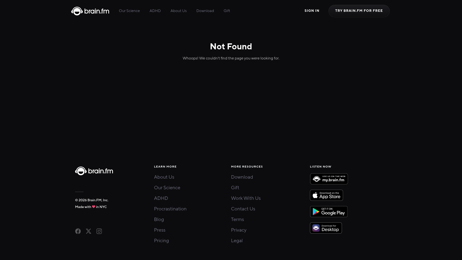 Brain.fm sponsor landing page advertised on The David Pakman Show