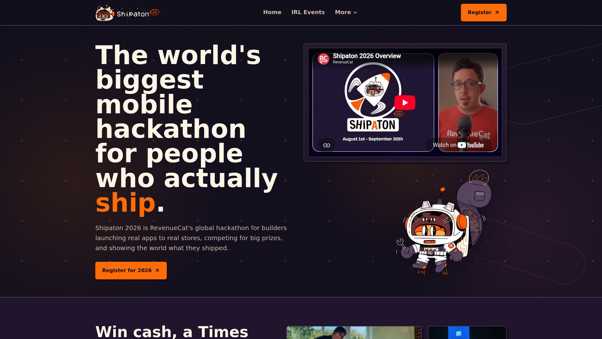 Ship-a-ton sponsor landing page advertised on Daily Tech News Show