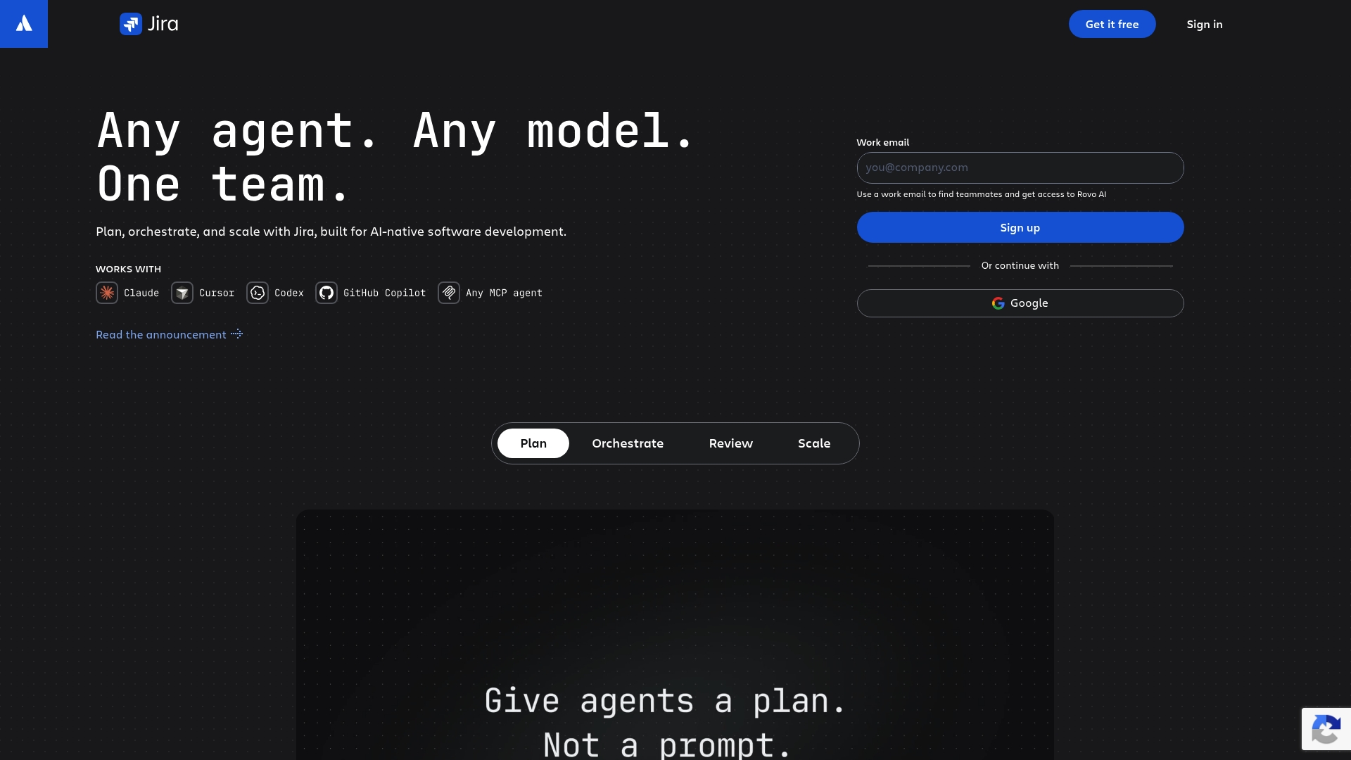 Jira sponsor landing page advertised on The Daily