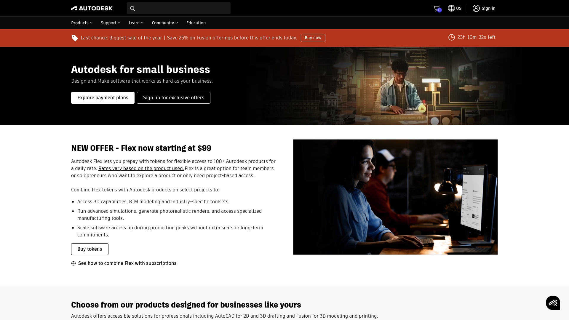 Autodesk sponsor landing page advertised on Rodes Live