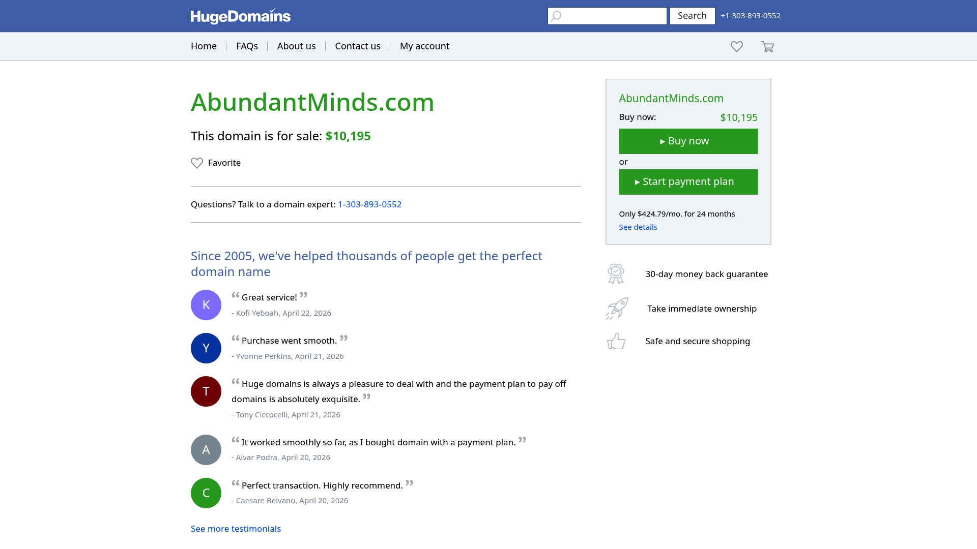 Abundant Mines sponsor landing page advertised on Coin Stories with Natalie Brunell