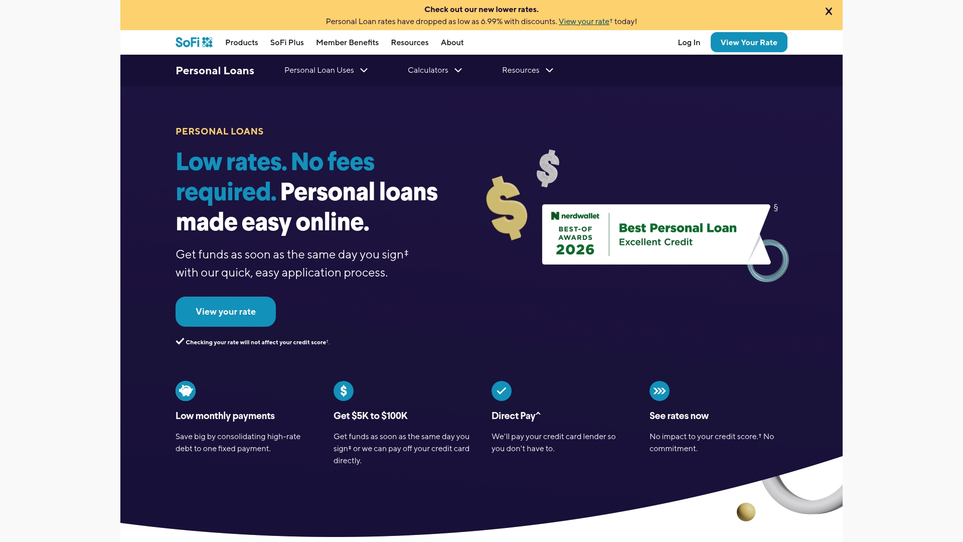 SoFi sponsor landing page advertised on CANADALAND