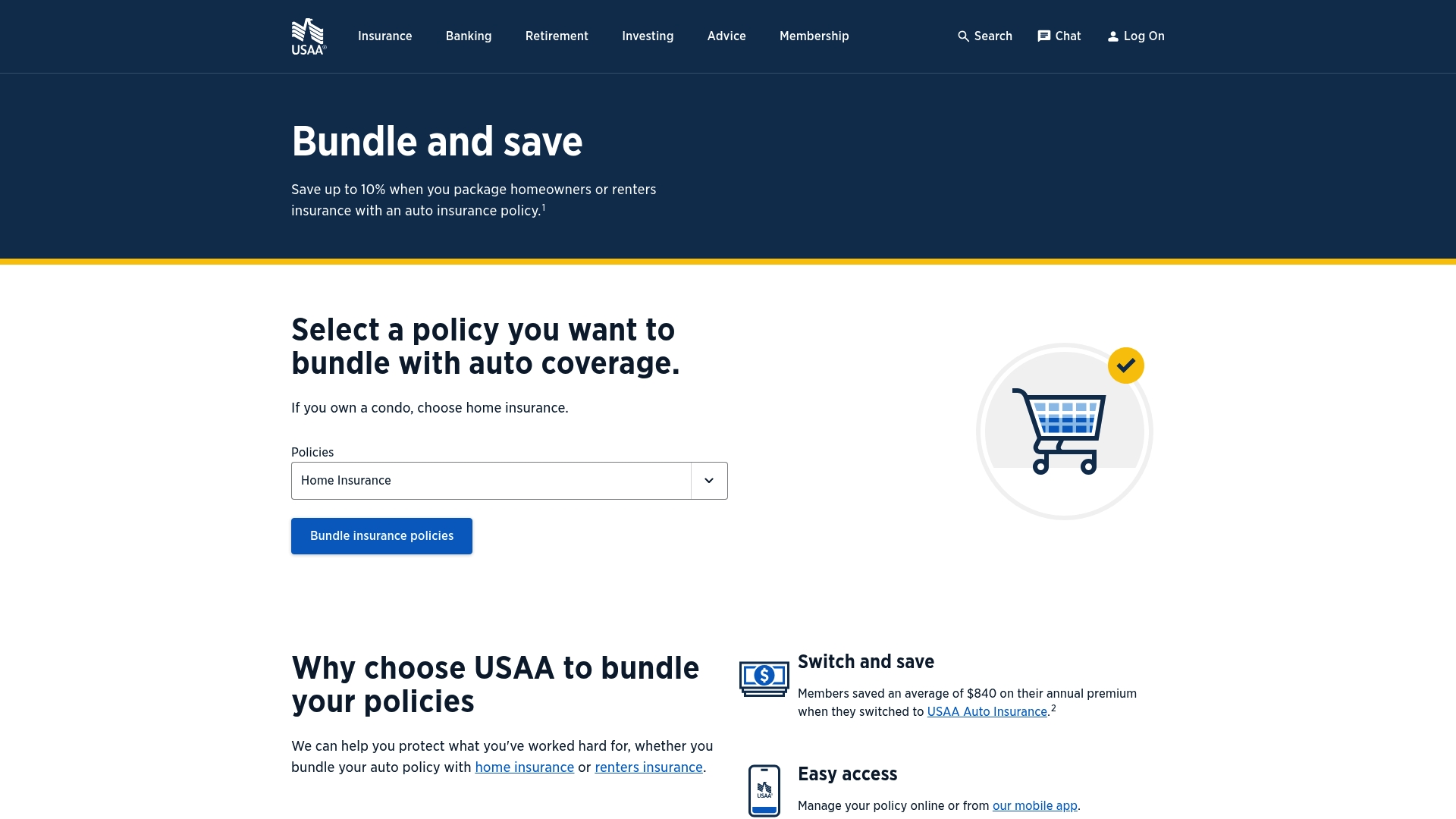 USAA sponsor landing page advertised on The Megyn Kelly Show