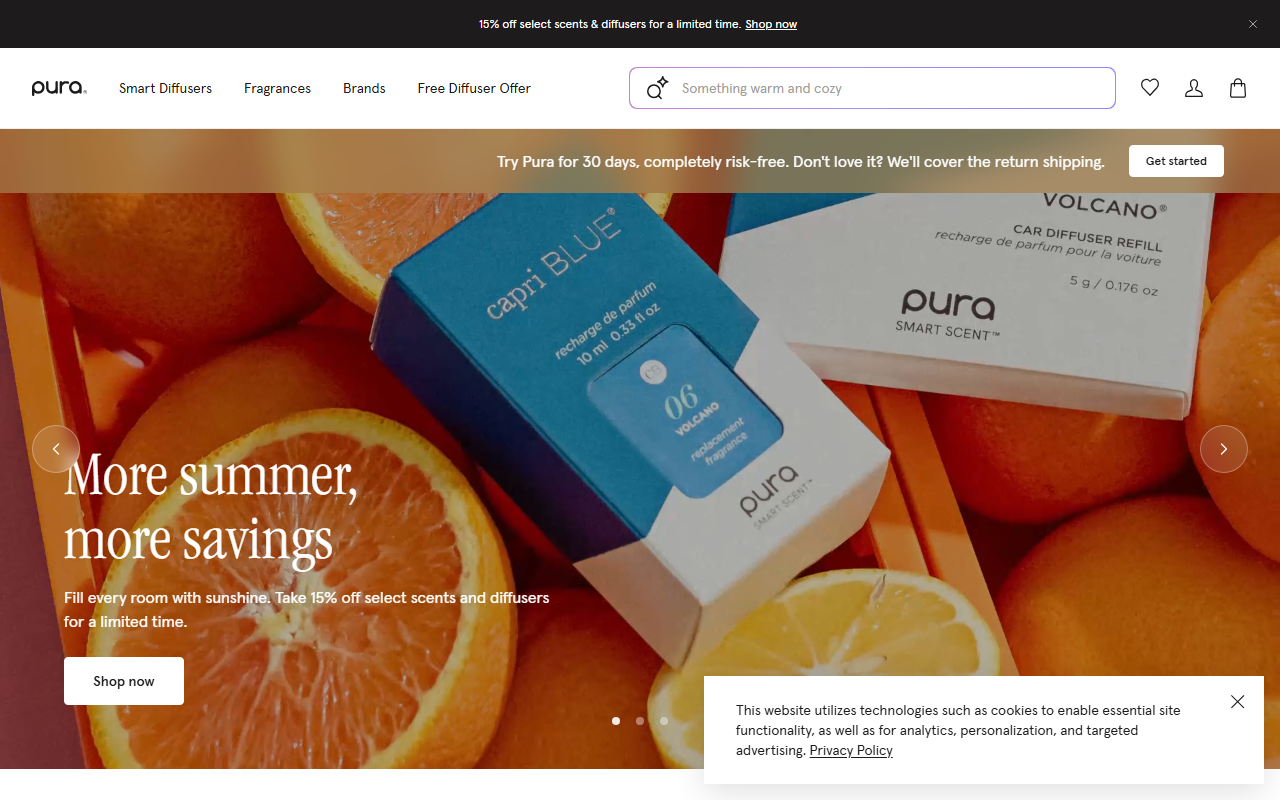 Pura sponsor landing page advertised on unPAUSED with Dr. Mary Claire Haver