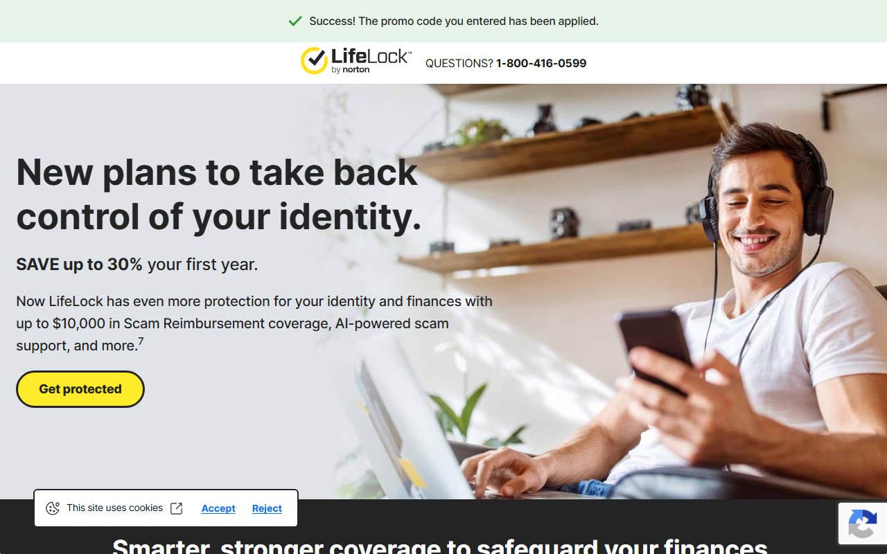LifeLock sponsor landing page advertised on The Joe Rogan Experience