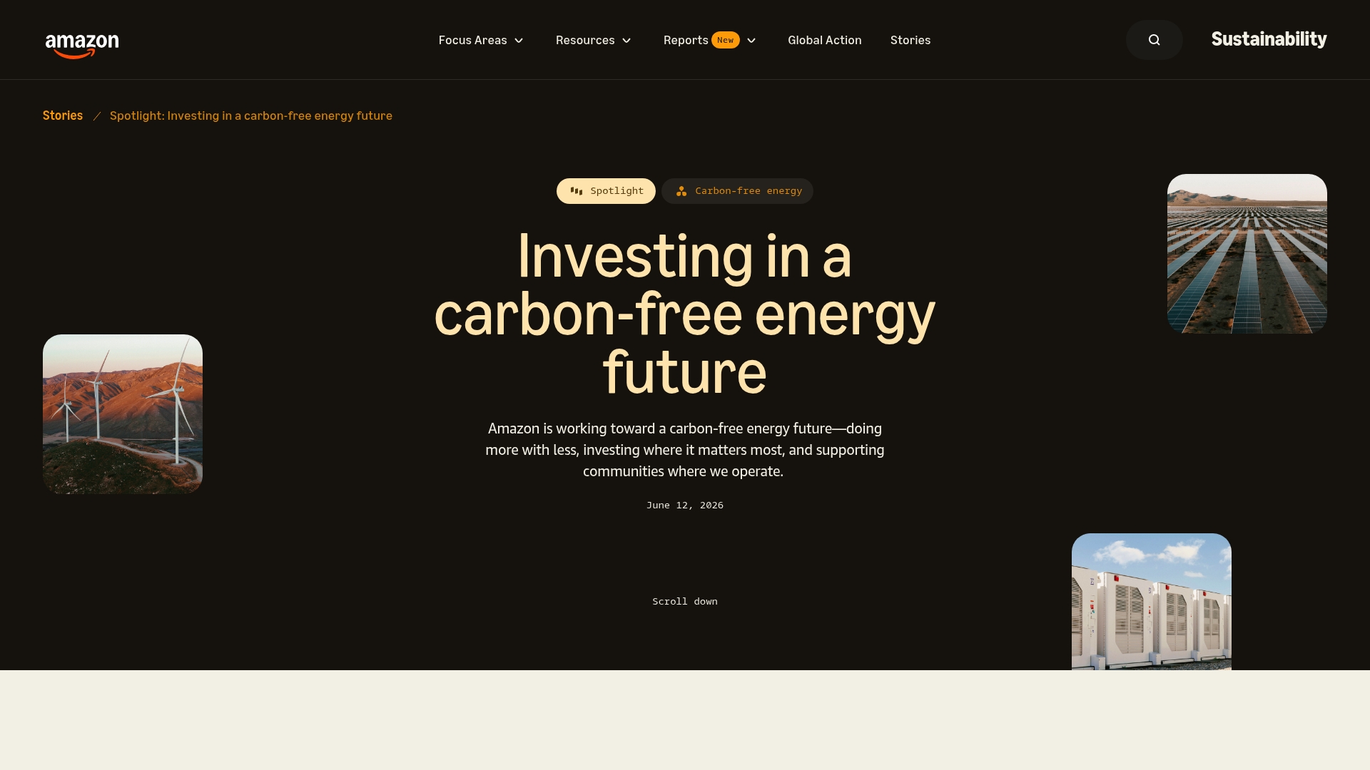 Amazon sponsor landing page advertised on The Two-Minute Briefing