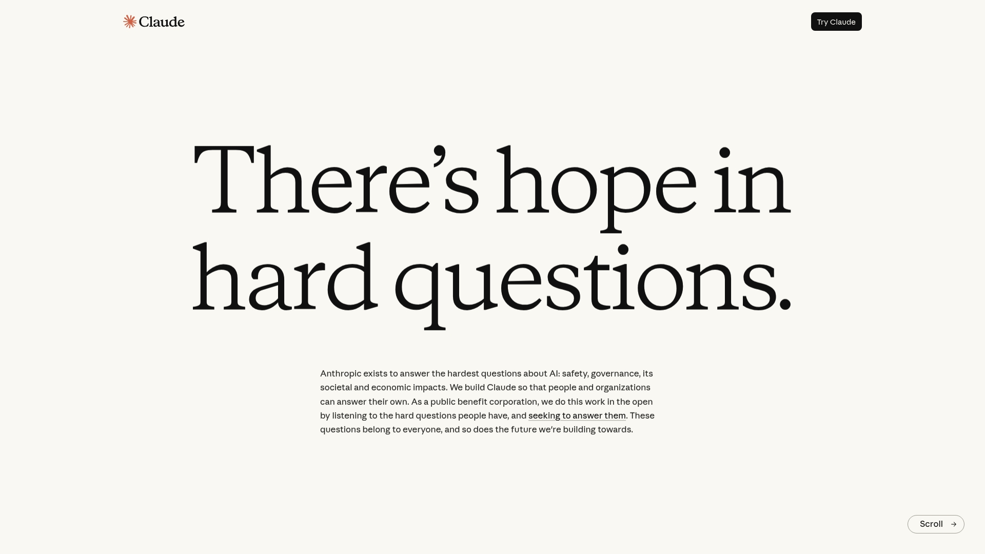 Claude (Anthropic) sponsor landing page advertised on Start Here