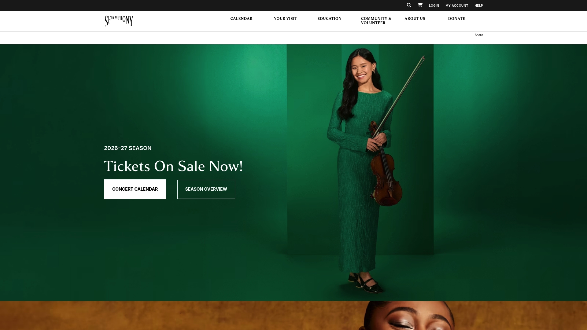 San Francisco Symphony sponsor landing page advertised on 93X Half-Assed Morning Show