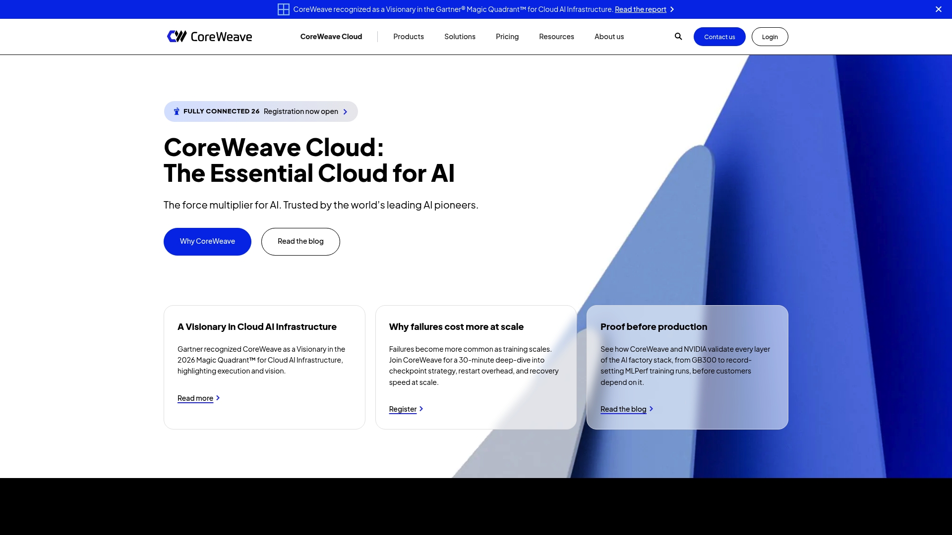 CoreWeave sponsor landing page advertised on Fashion Neurosis with Bella Freud