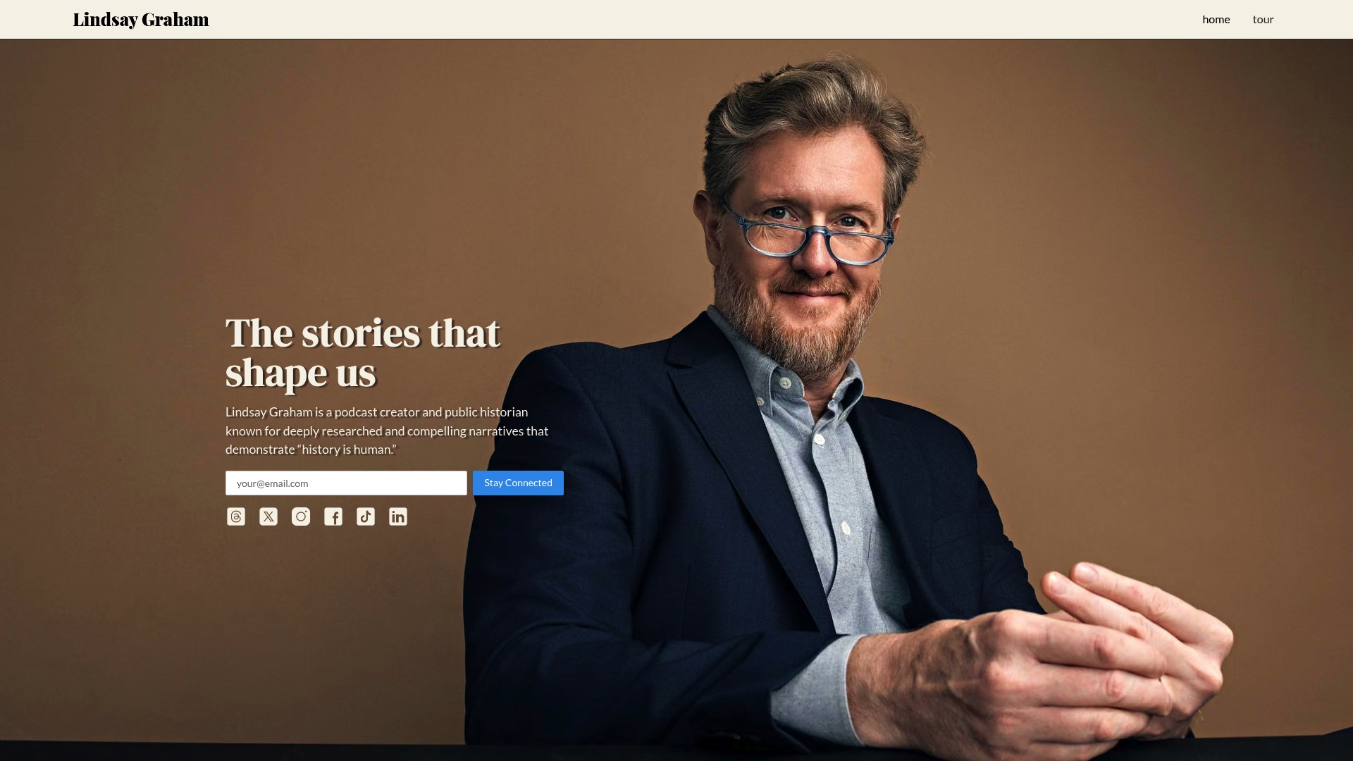 American History Live sponsor landing page advertised on American History Tellers
