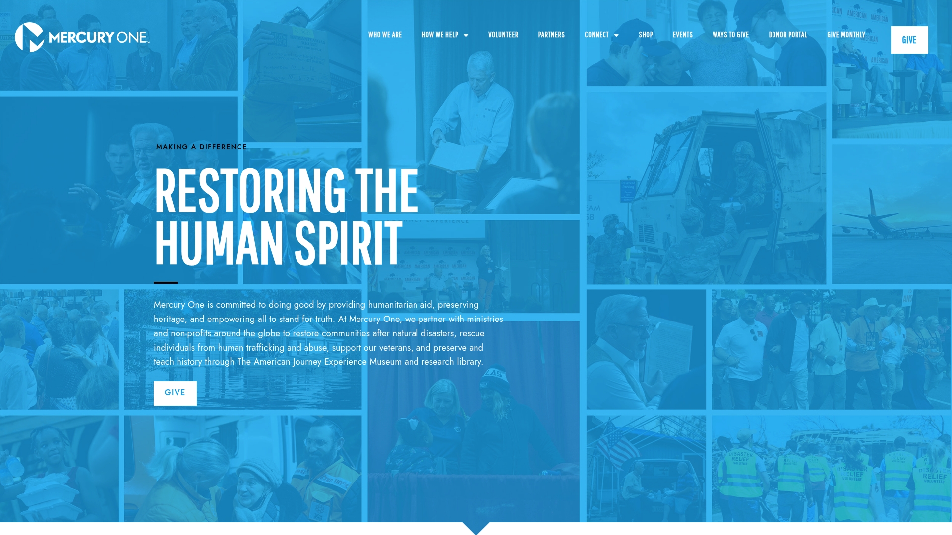 Mercury One sponsor landing page advertised on The Glenn Beck Program