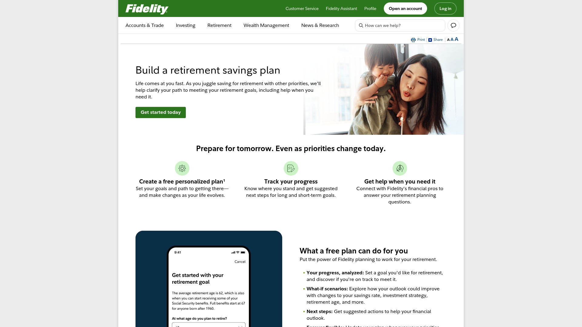 Fidelity sponsor landing page advertised on The $100 MBA Show