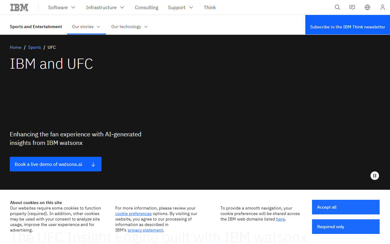 IBM sponsor landing page advertised on Legally Brunette