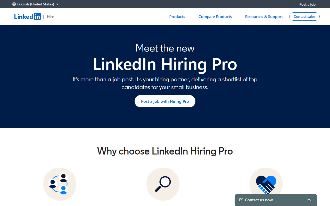 LinkedIn sponsor landing page advertised on Get Up