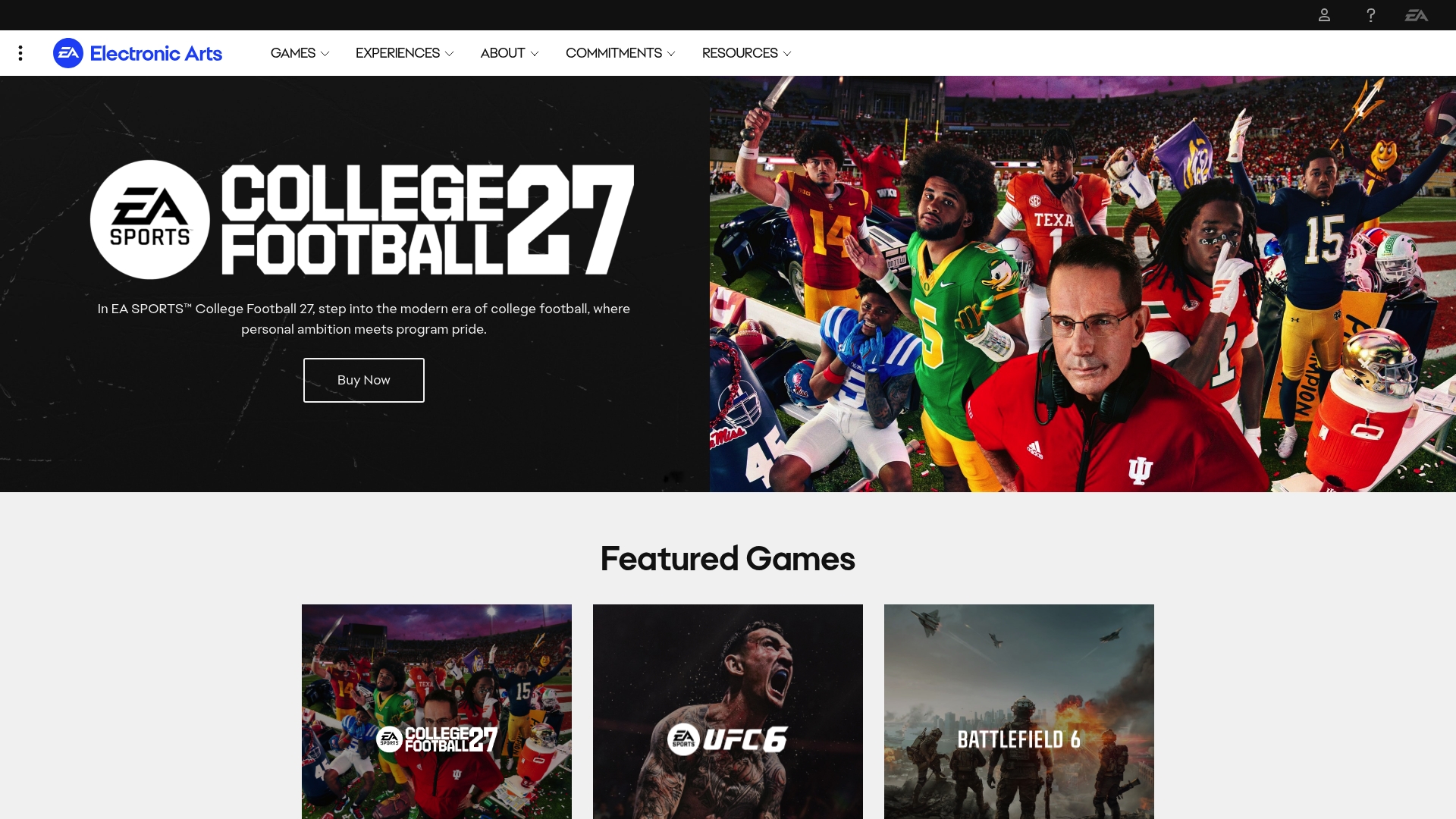 Madden NFL 27 sponsor landing page advertised on Cinephobe