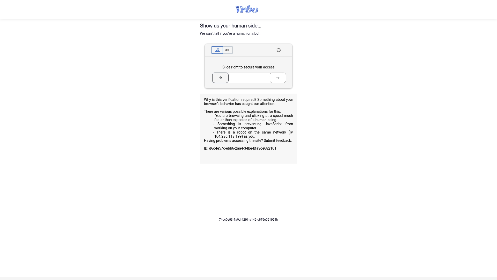 Vrbo sponsor landing page advertised on Ologies with Alie Ward