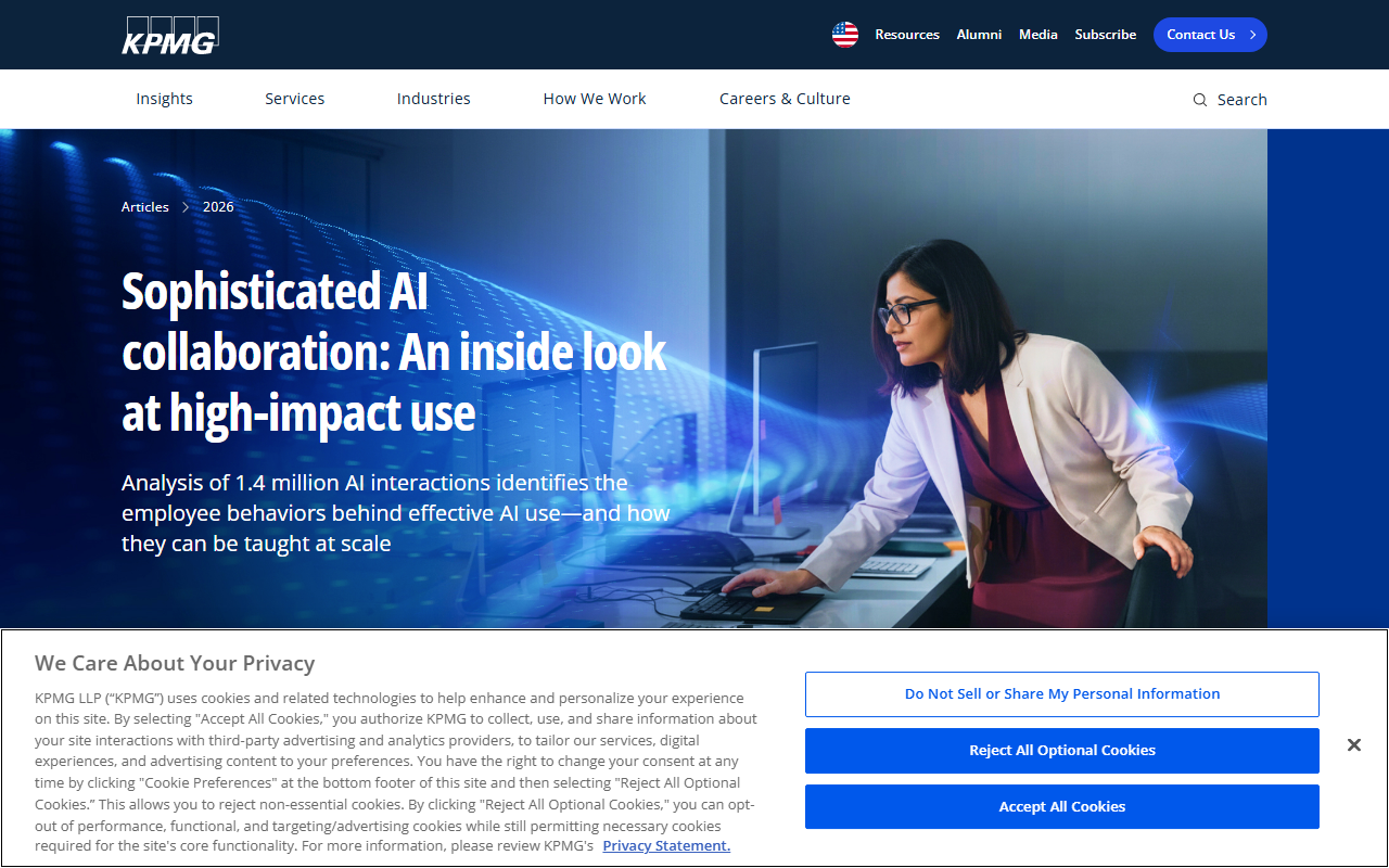 KPMG sponsor landing page advertised on The AI Breakdown: Daily Artificial Intelligence News and Discussions