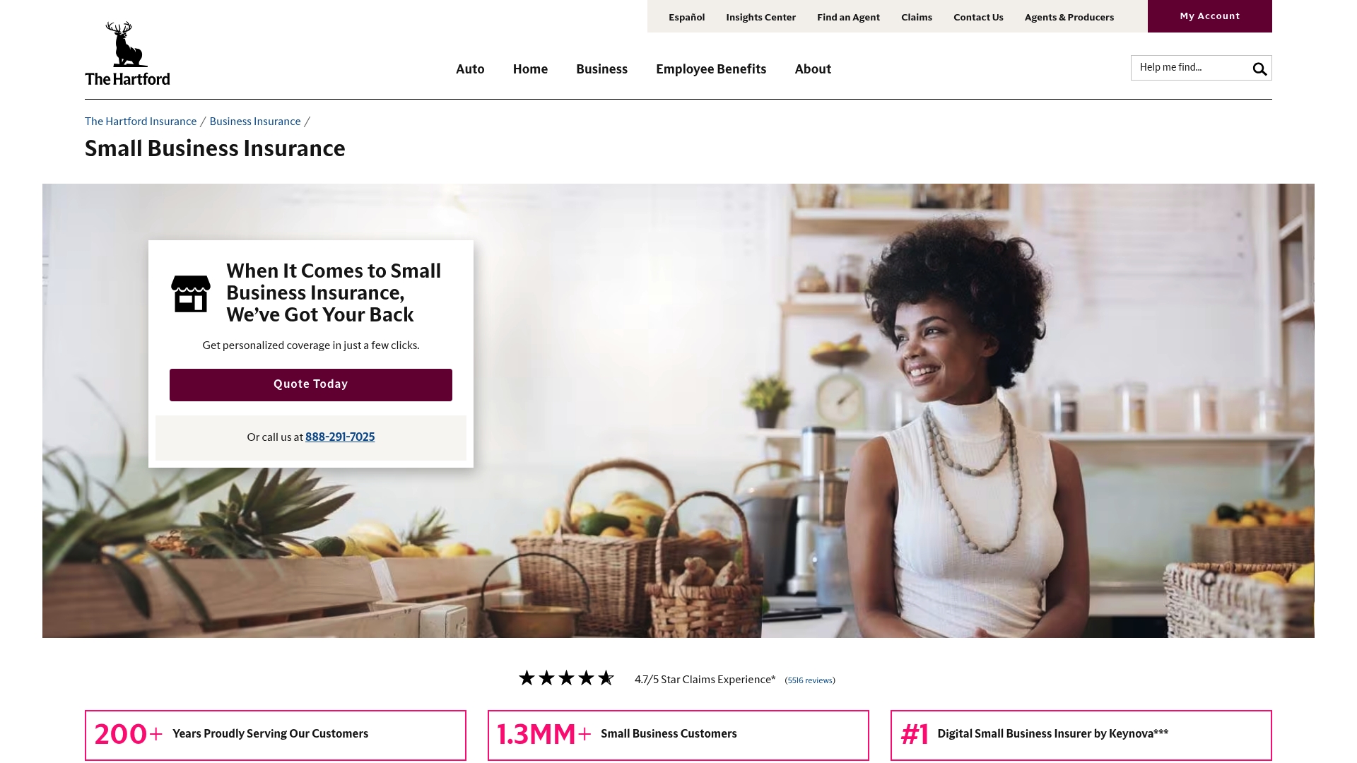 The Hartford sponsor landing page advertised on Armstrong & Getty On Demand