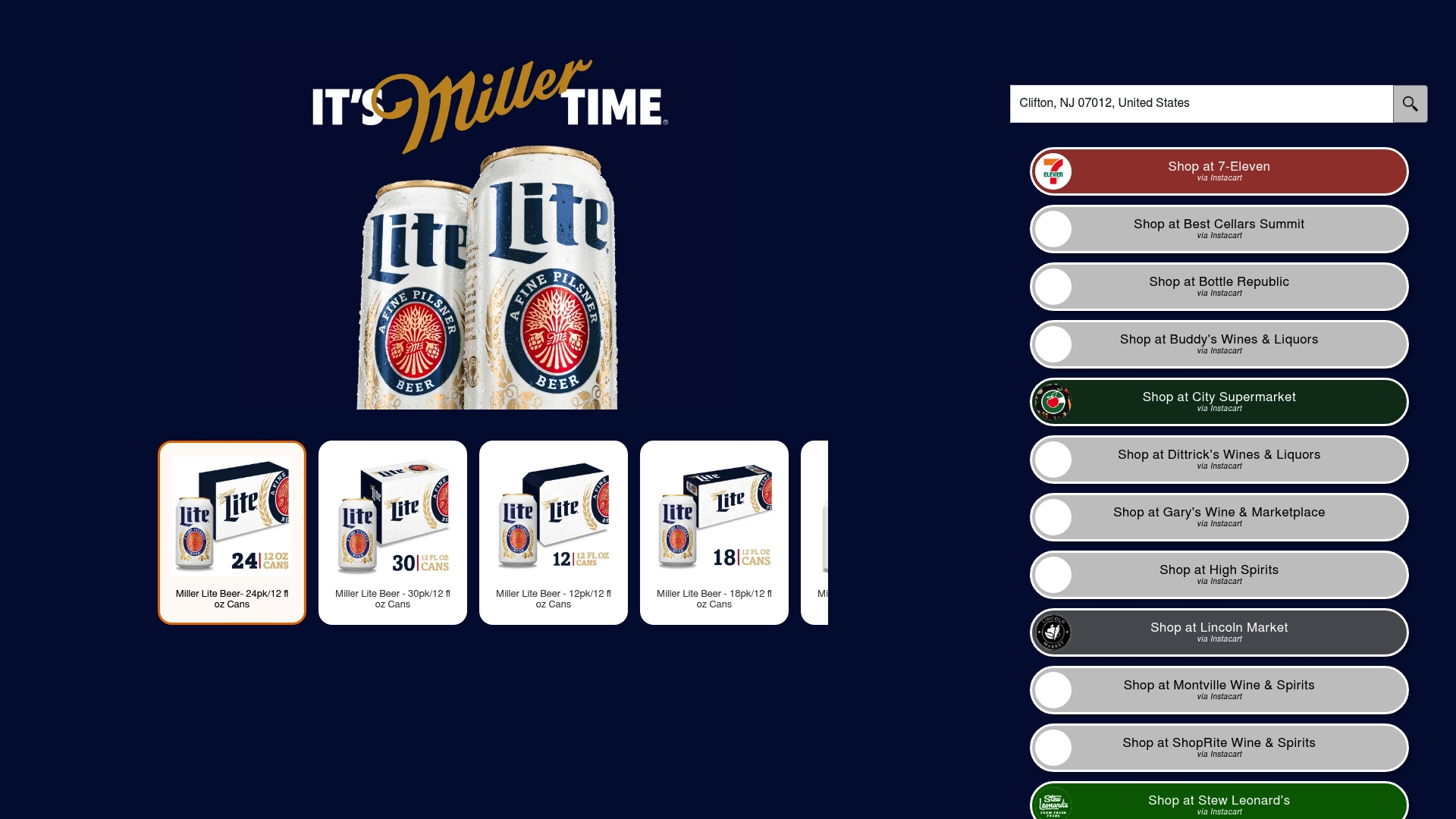 Miller Lite sponsor landing page advertised on The Dan Le Batard Show with Stugotz