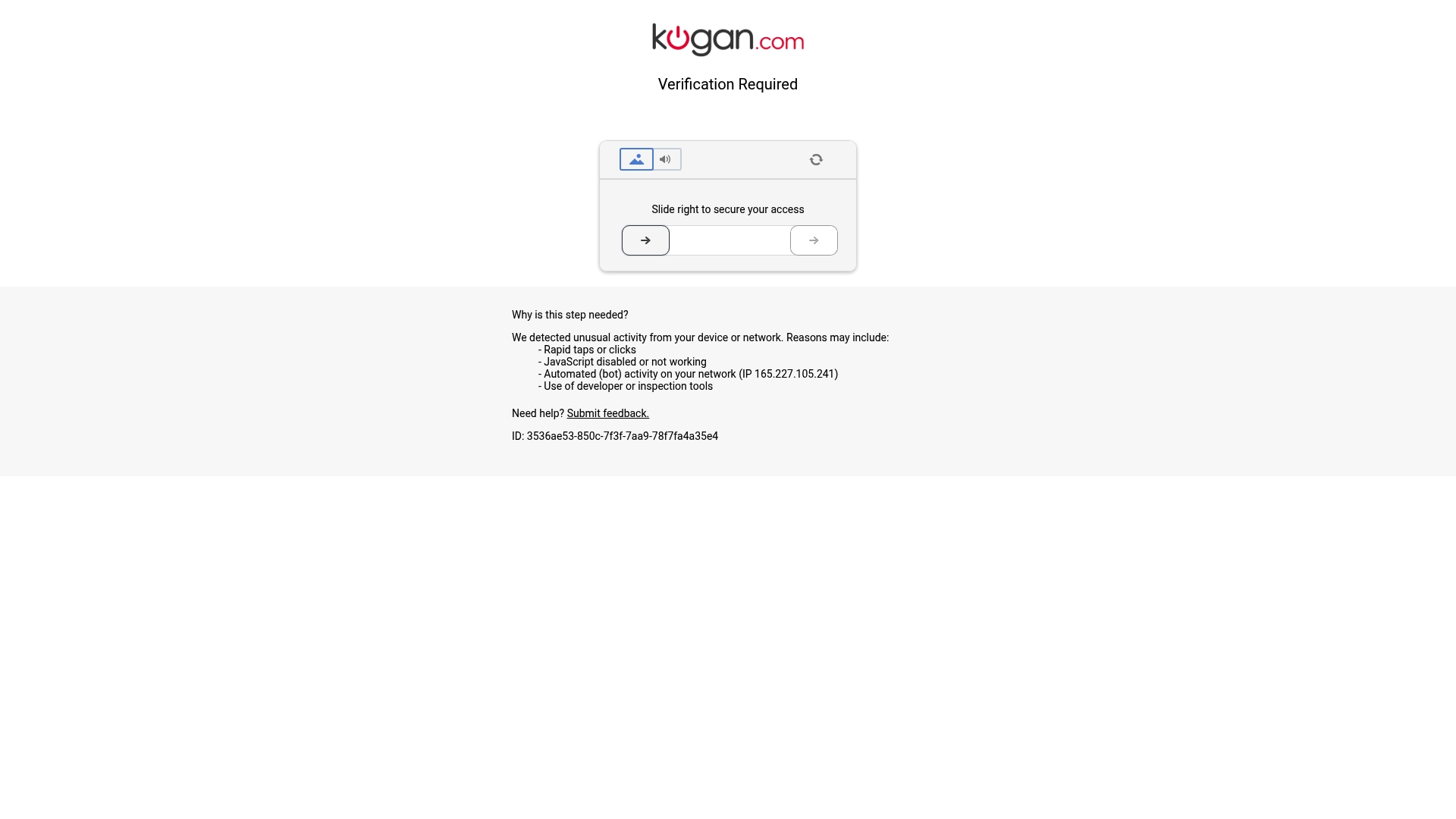 Kogan sponsor landing page advertised on SEN Breakfast