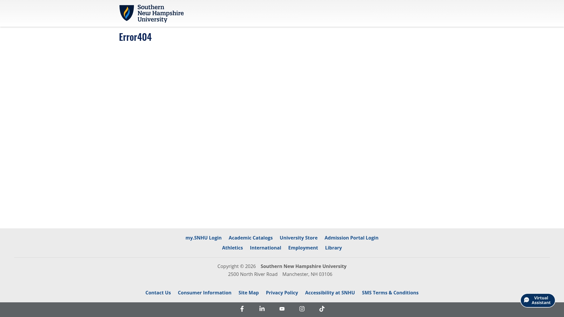 Southern New Hampshire University sponsor landing page advertised on Last Podcast On The Left