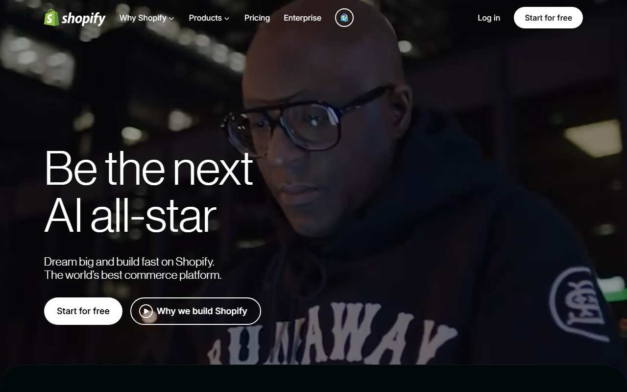 Shopify sponsor landing page advertised on The Ben Shapiro Show
